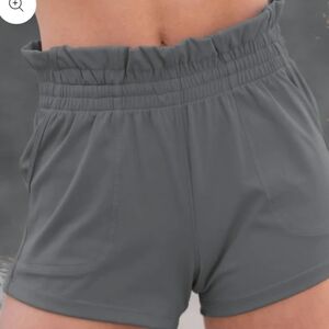 Stylish Gray Kids' Ruffled Shorts